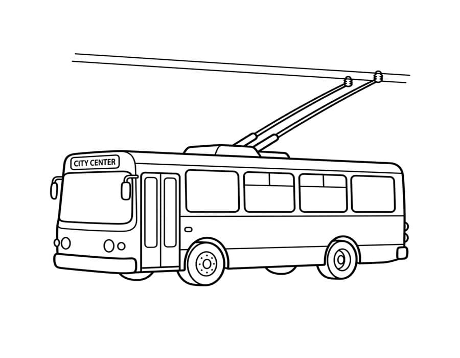 Tramvay Çizim Boyama Sayfası