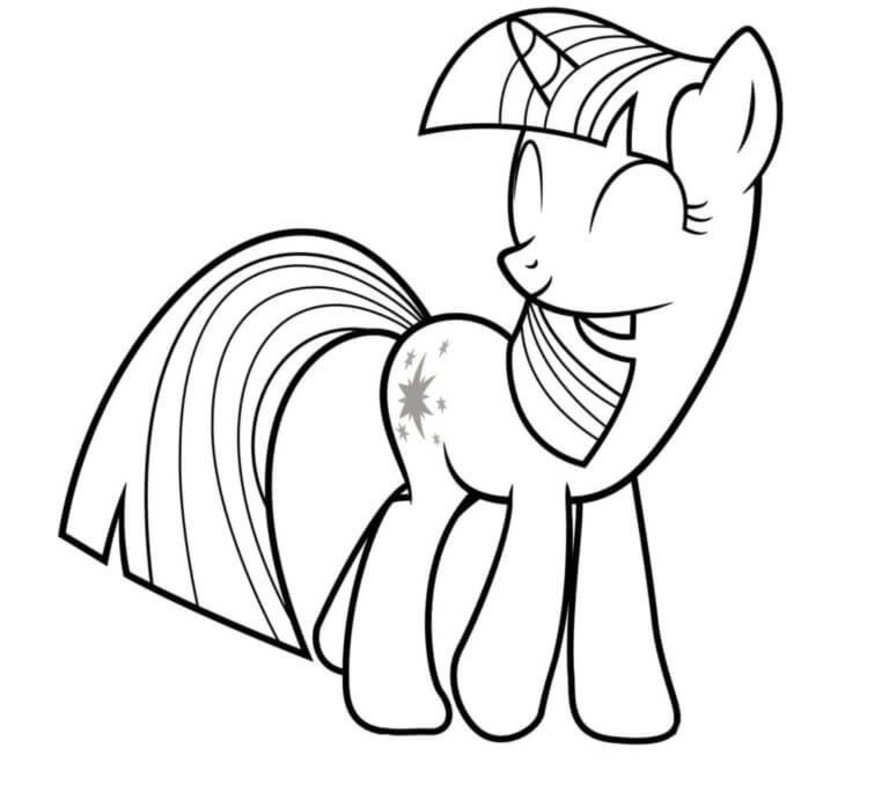 Twilight Sparkle Yazdırılabilir Çiz Boyama Sayfası