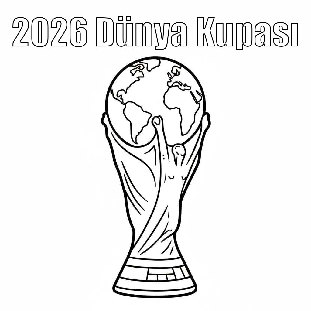 Ücretsiz 2026 Dünya Kupası Boyama Sayfası