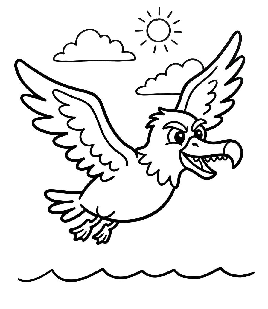 Ücretsiz Albatros resim Boyama Sayfası
