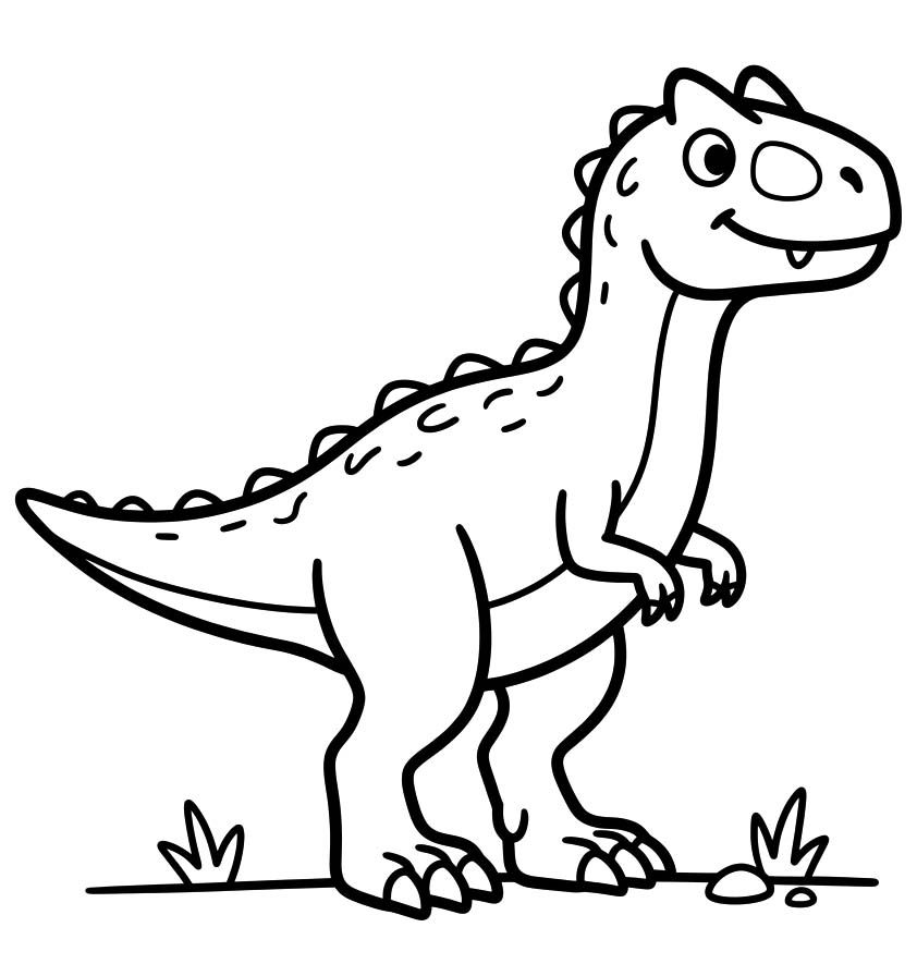 Ücretsiz Allosaurus resim Boyama Sayfası