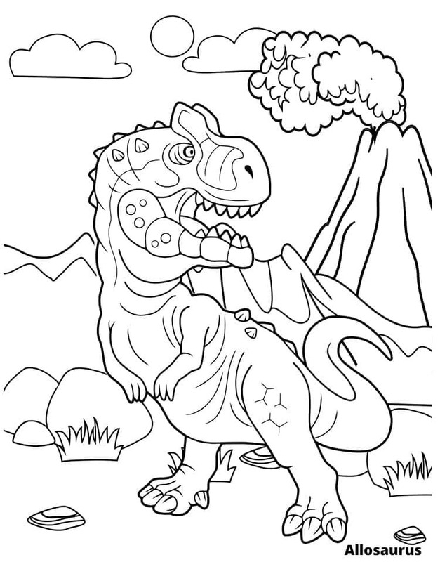 Ücretsiz Allosaurus Boyama Sayfası