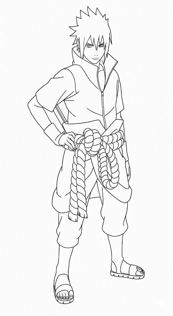 Ücretsiz Anime Oğlanları Çizim Boyama Sayfası