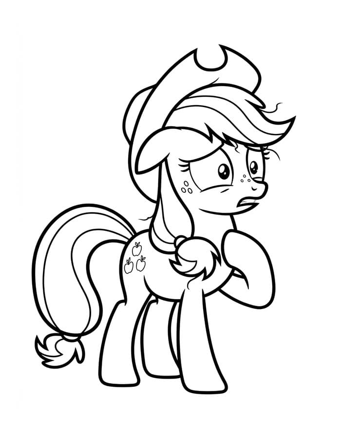 Ücretsiz Applejack resim Boyama Sayfası