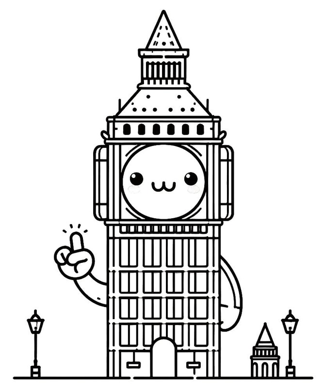 Ücretsiz Big Ben Boyama Sayfası