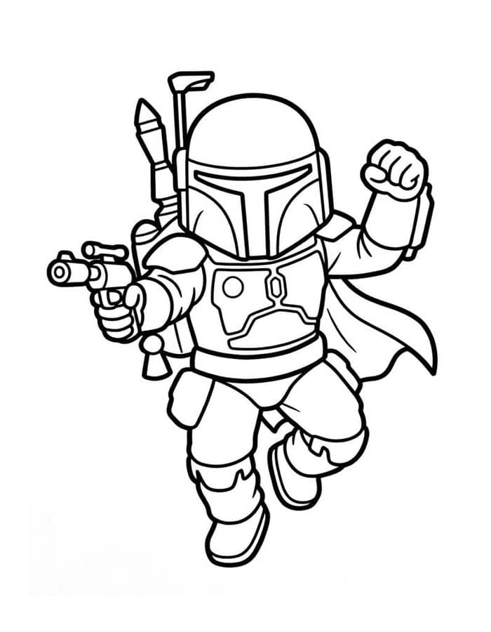 Ücretsiz Boba Fett resim Boyama Sayfası