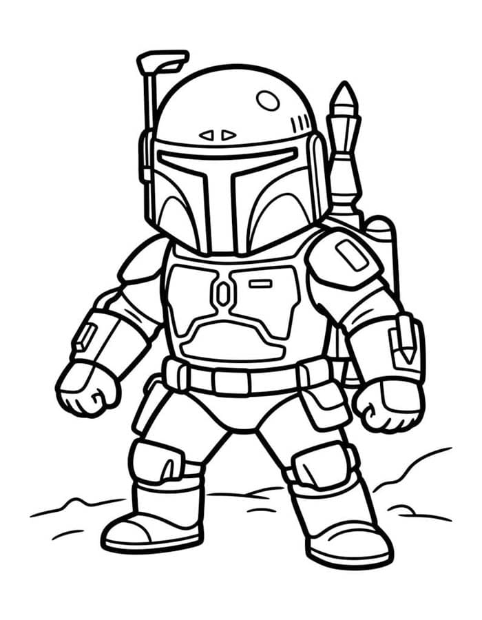 Ücretsiz Boba Fett Boyama Sayfası