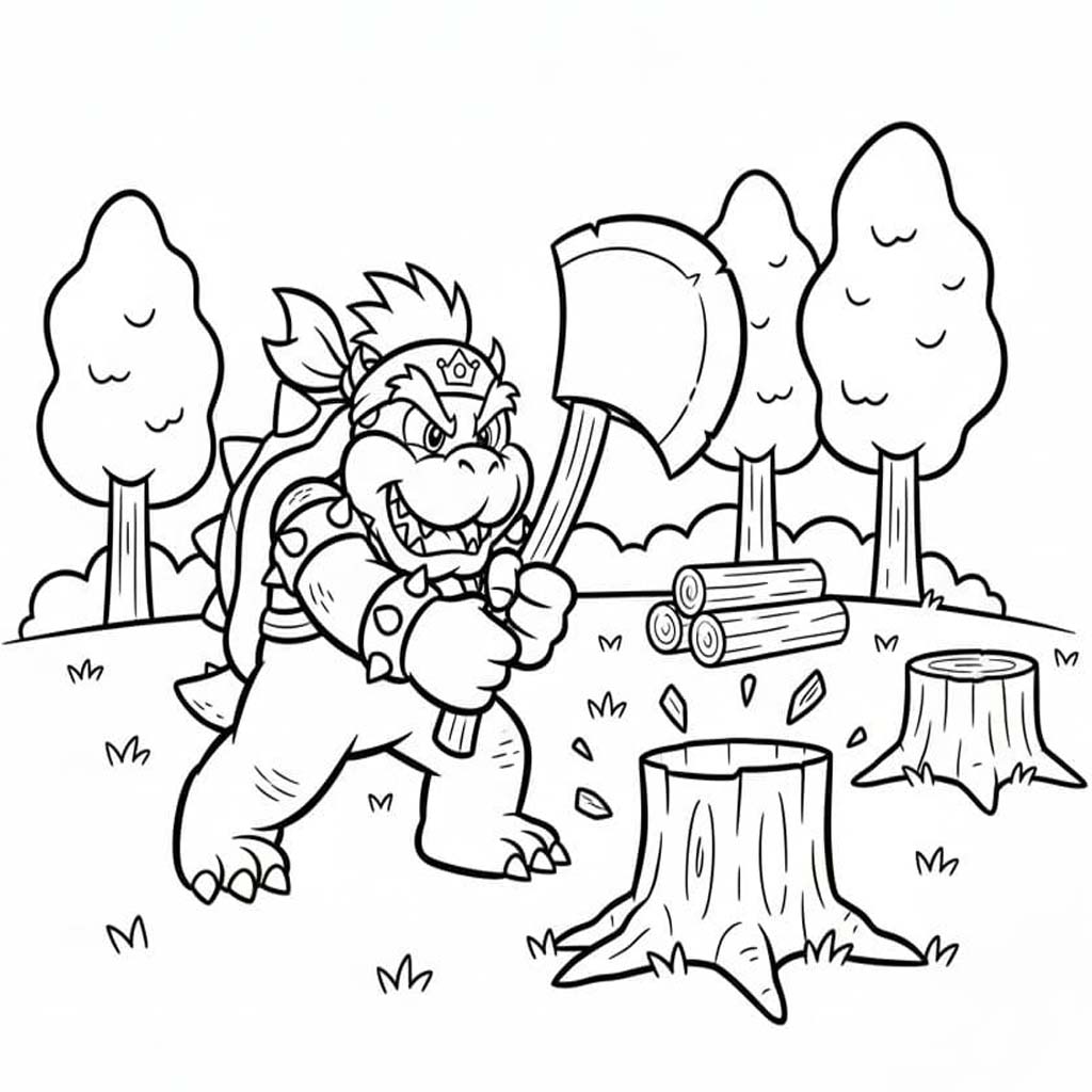 Ücretsiz Bowser Jr Boyama Sayfası