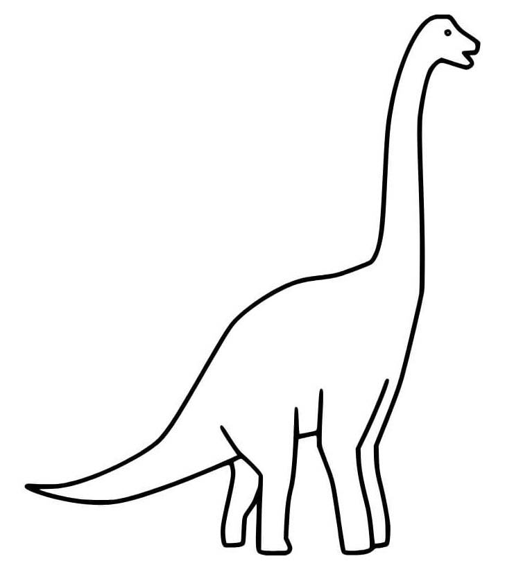 Ücretsiz Brachiosaurus Çizim Boyama Sayfası