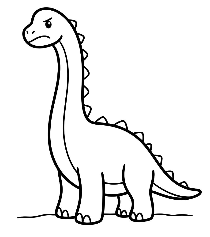 Ücretsiz Brachiosaurus resim Boyama Sayfası