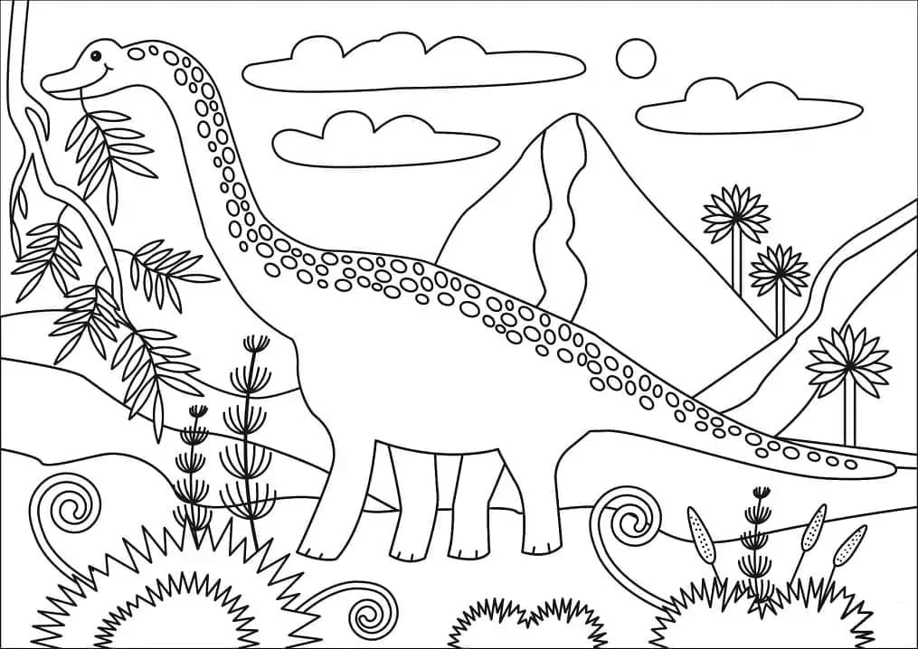 Ücretsiz Brachiosaurus Boyama Sayfası