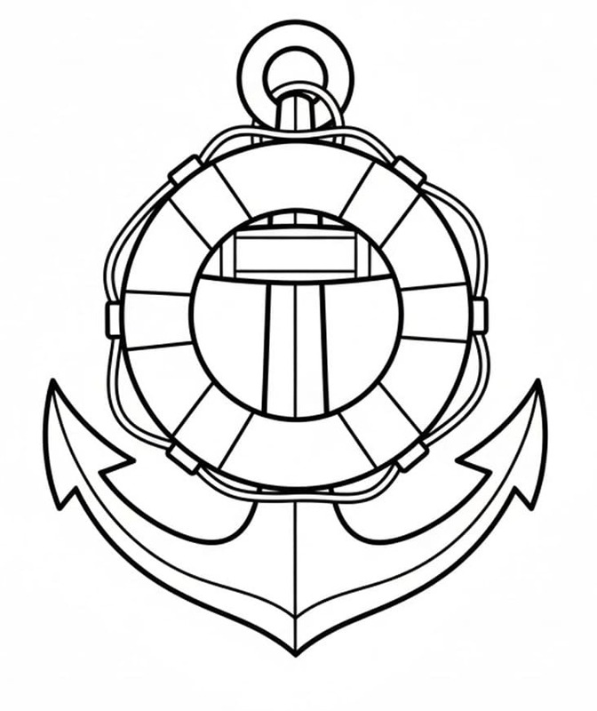 Ücretsiz Çapa resim Boyama Sayfası