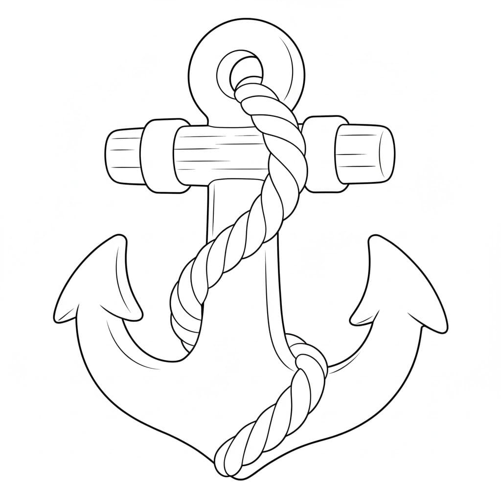 Ücretsiz Çapa Boyama Sayfası