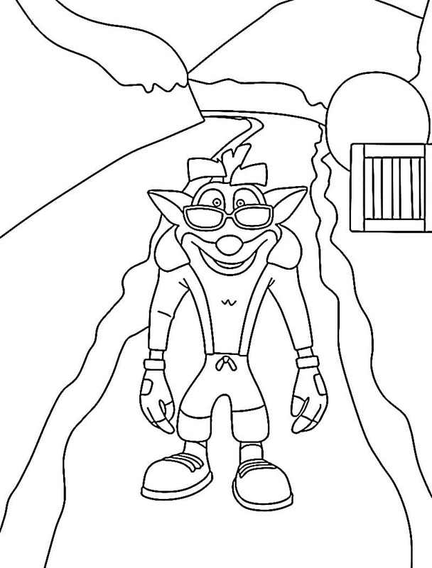 Ücretsiz Crash Bandicoot Boyama Sayfası