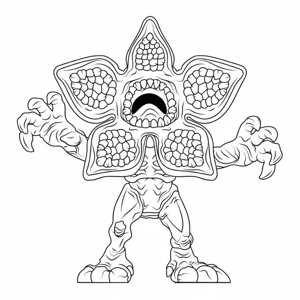 Ücretsiz Demogorgon Çizim Boyama Sayfası
