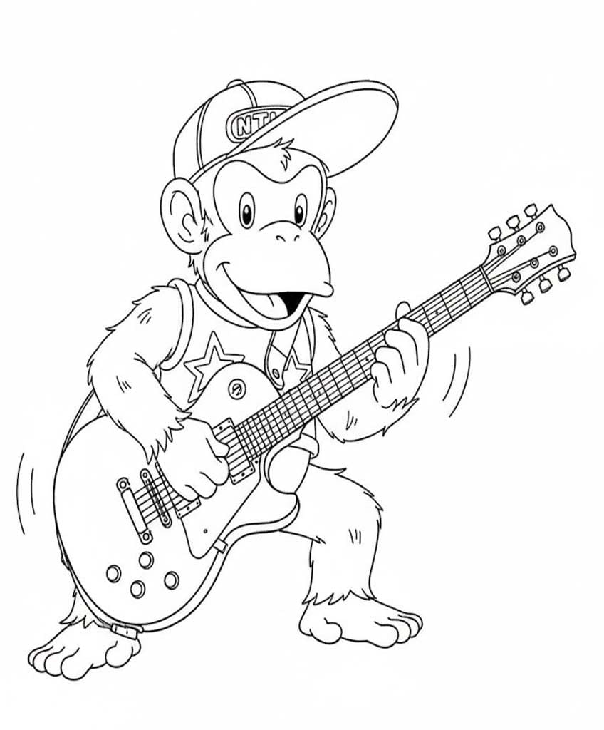 Ücretsiz Diddy Kong Boyama Sayfası