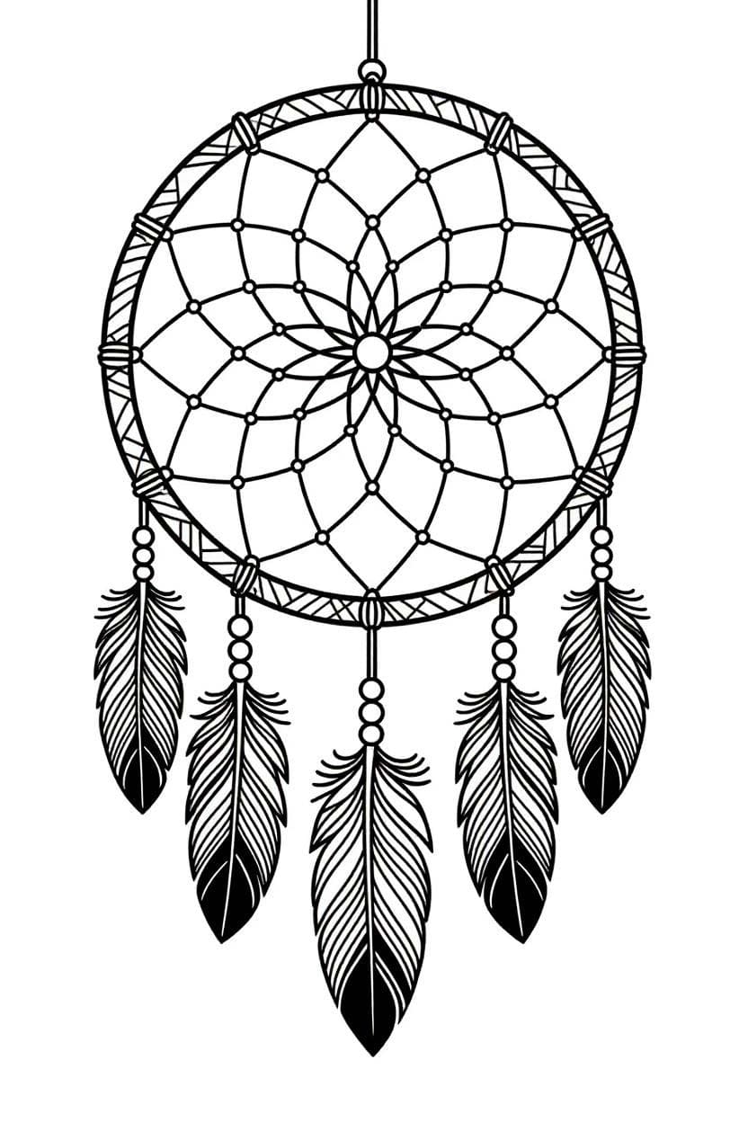 Ücretsiz Düş Kapanı Çizim Boyama Sayfası