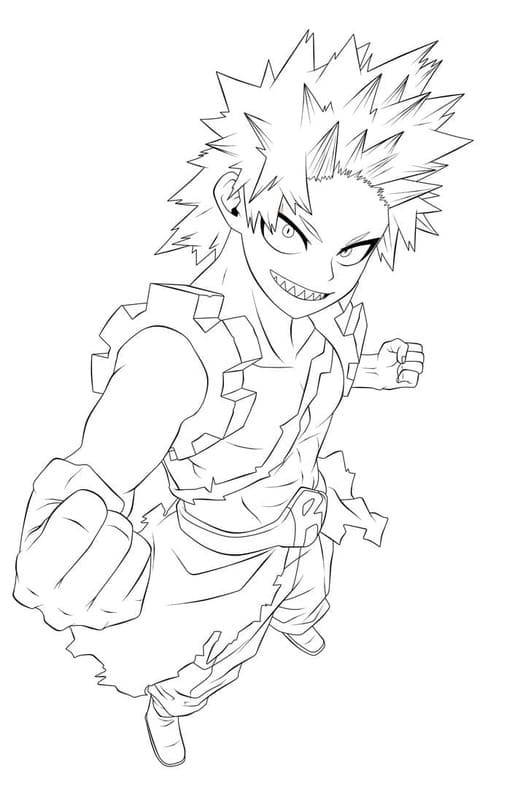 Ücretsiz Eijiro Kirishima resim Boyama Sayfası