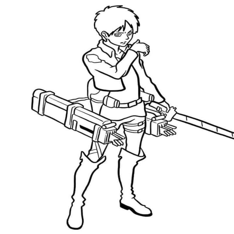 Eren Yeager Boyama Sayfaları
