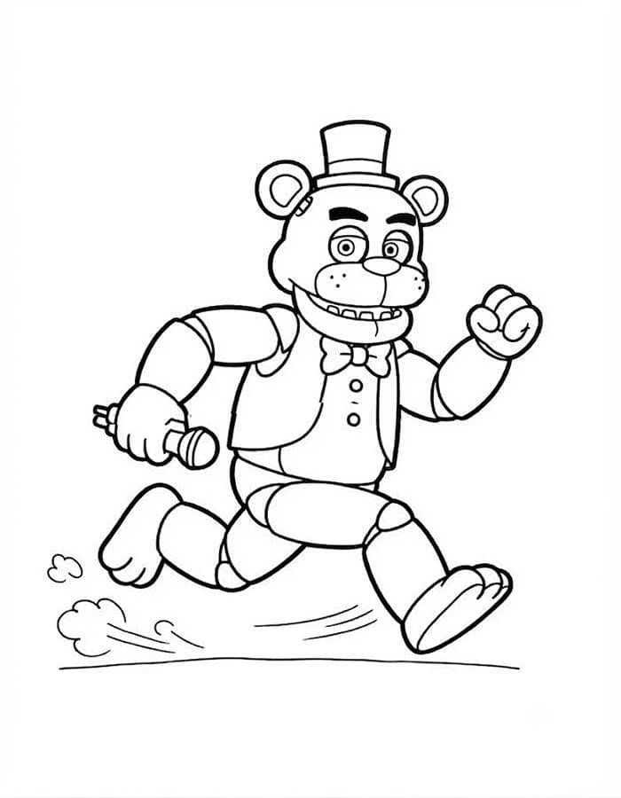 Ücretsiz FNAF Çizim Boyama Sayfası