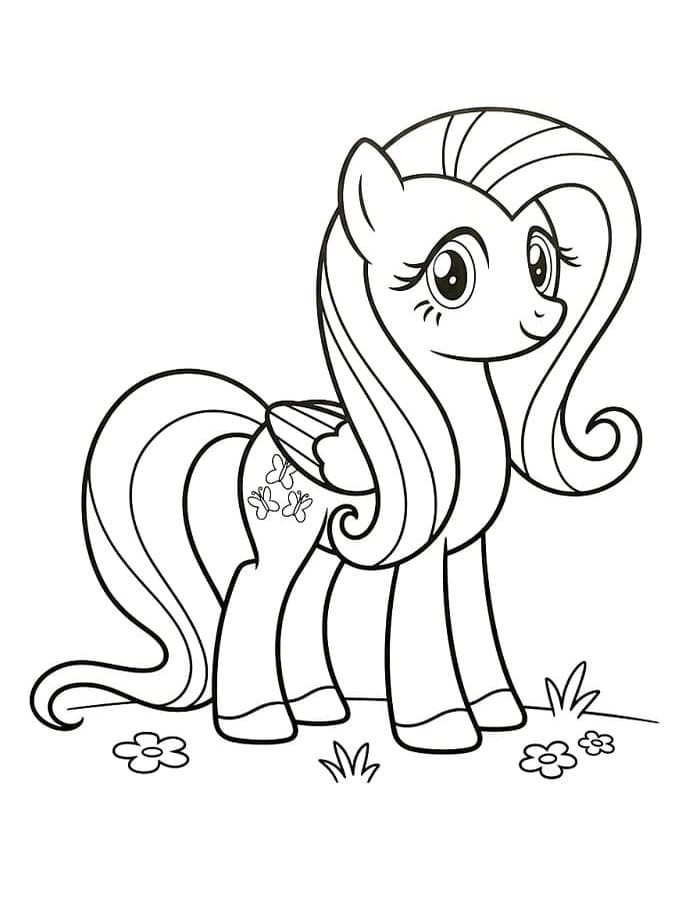 Ücretsiz Fluttershy resim Boyama Sayfası
