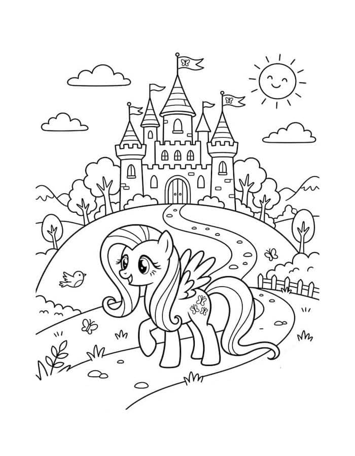Ücretsiz Fluttershy Boyama Sayfası