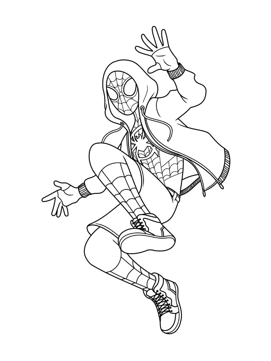 Ücretsiz Ghost Spider Boyama Sayfası