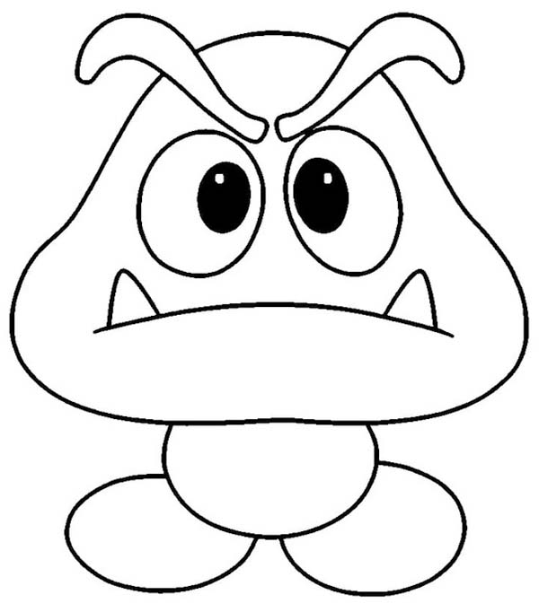 Ücretsiz Goomba Boyama Sayfası