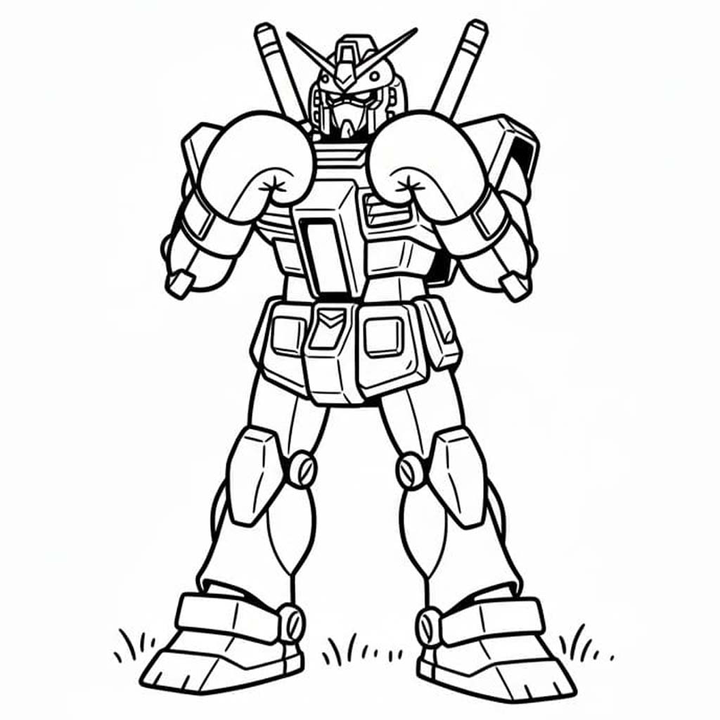 Ücretsiz Gundam Boyama Sayfası