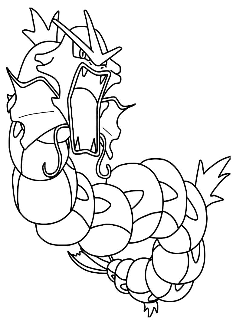 Ücretsiz Gyarados Boyama Sayfası