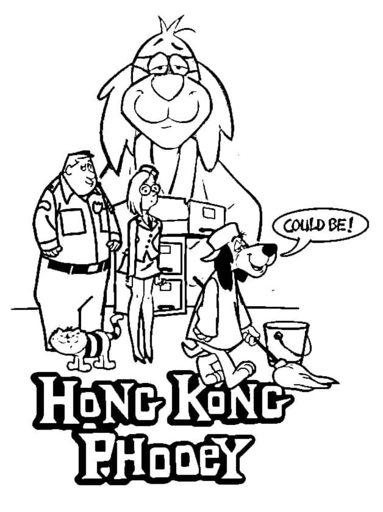 Ücretsiz Hong Kong Phooey resim Boyama Sayfası
