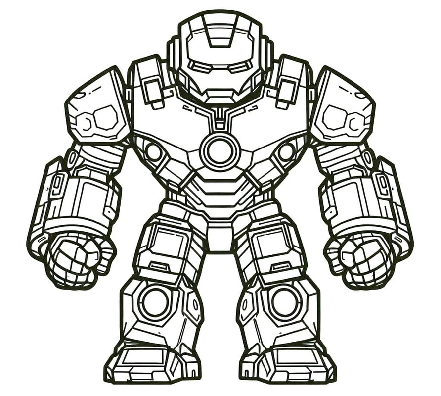 Ücretsiz Hulkbuster Boyama Sayfası