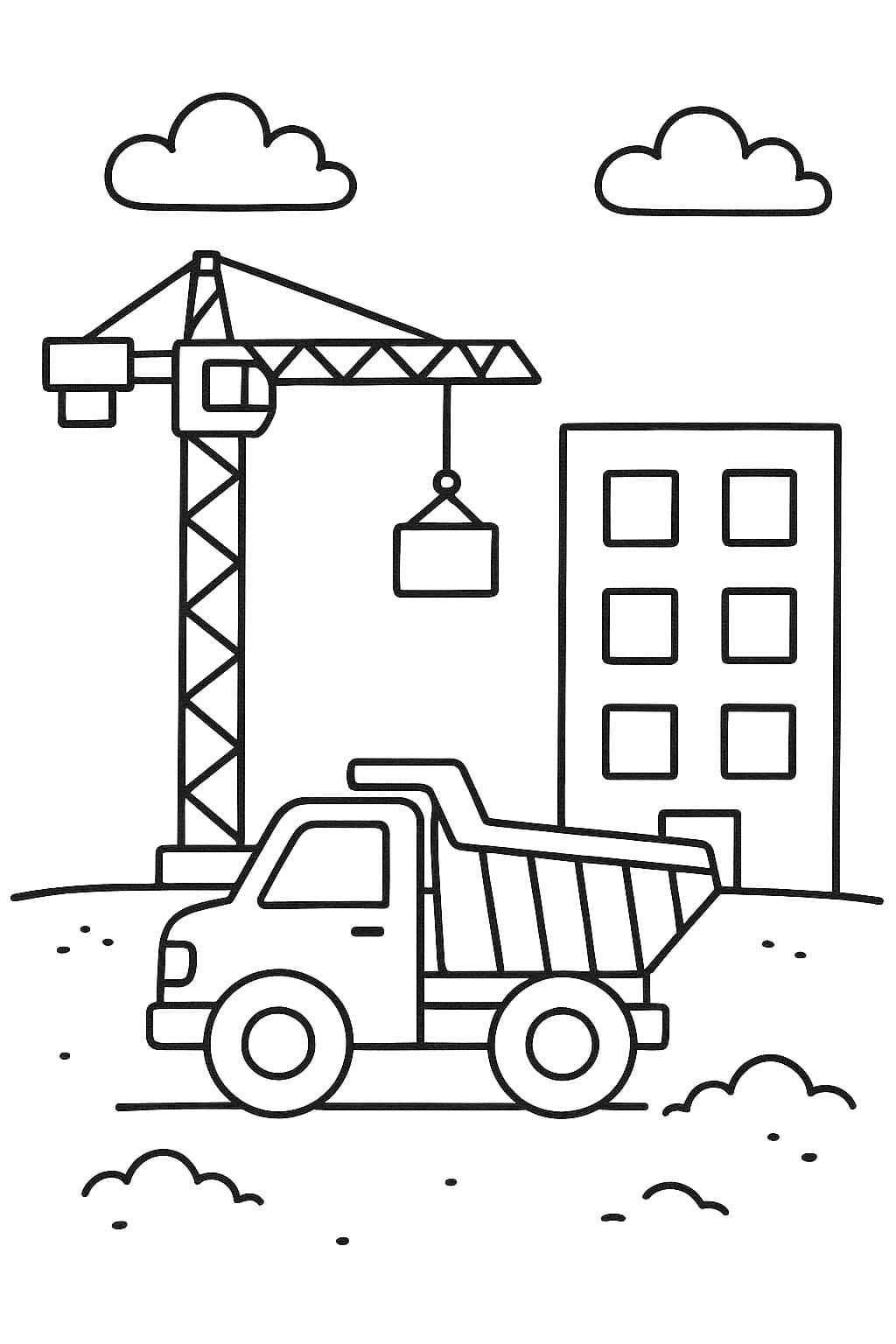 Ücretsiz İnşaat Alanı Boyama Sayfası