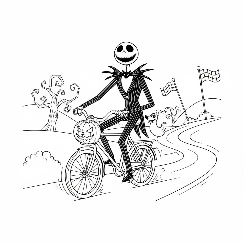 Ücretsiz Jack Skellington Boyama Sayfası