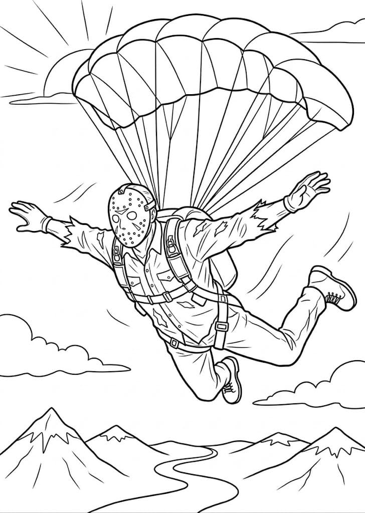 Ücretsiz Jason Voorhees resim Boyama Sayfası