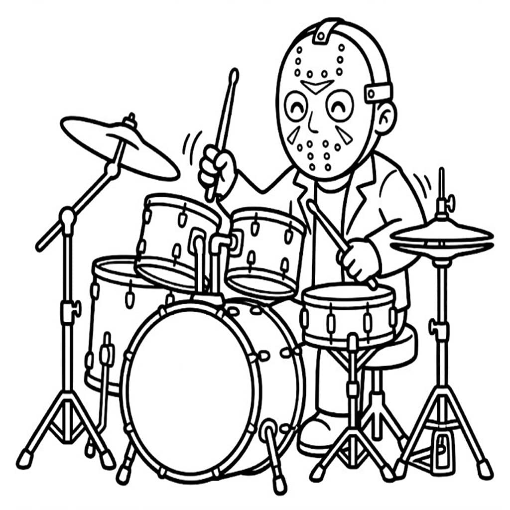 Ücretsiz Jason Voorhees Boyama Sayfası