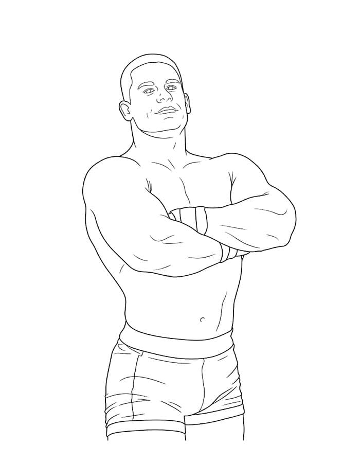 Ücretsiz John Cena Çizim Boyama Sayfası