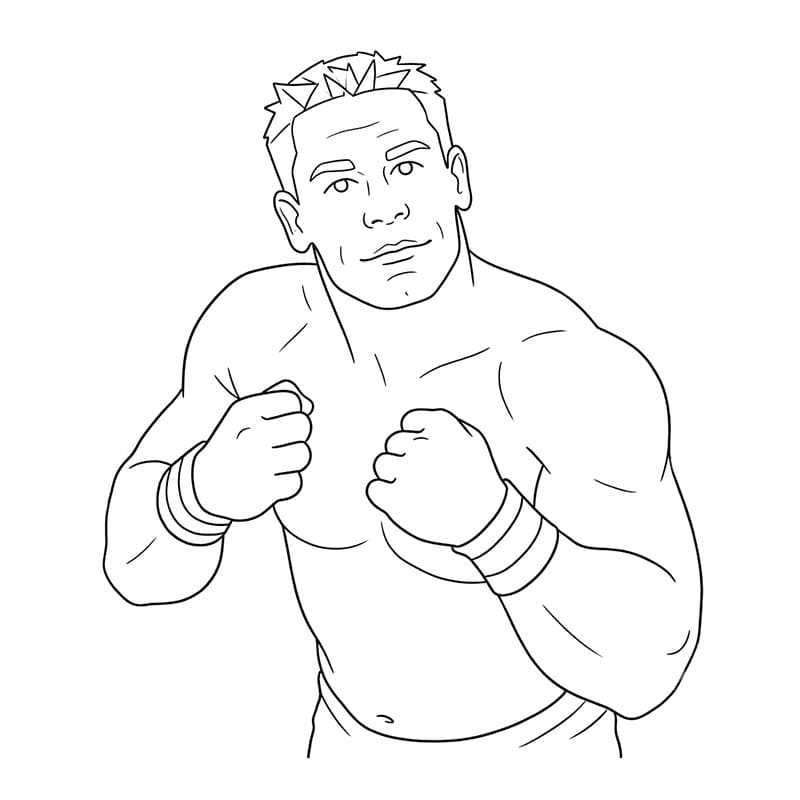 Ücretsiz John Cena Boyama Sayfası