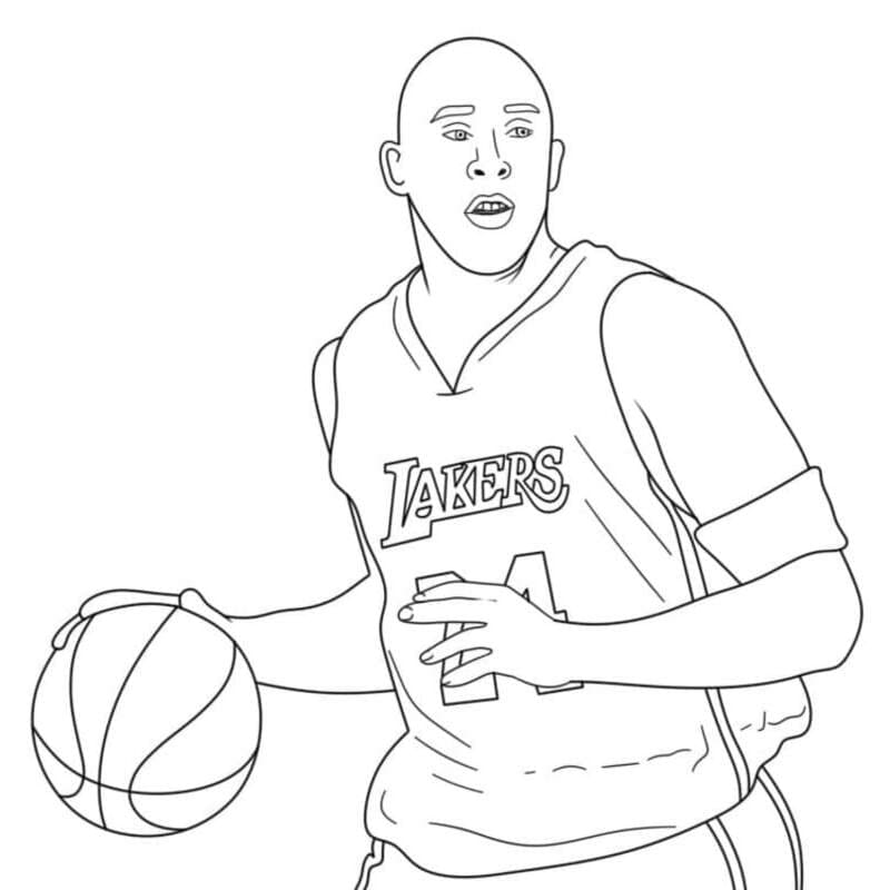 Ücretsiz Kobe Bryant Çizim Boyama Sayfası