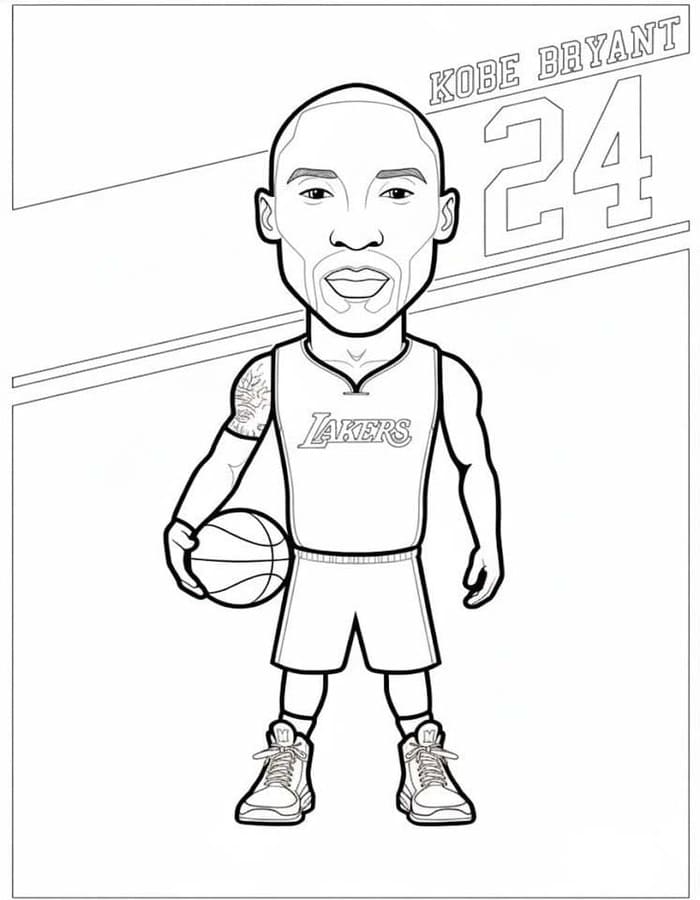 Ücretsiz Kobe Bryant Boyama Sayfası