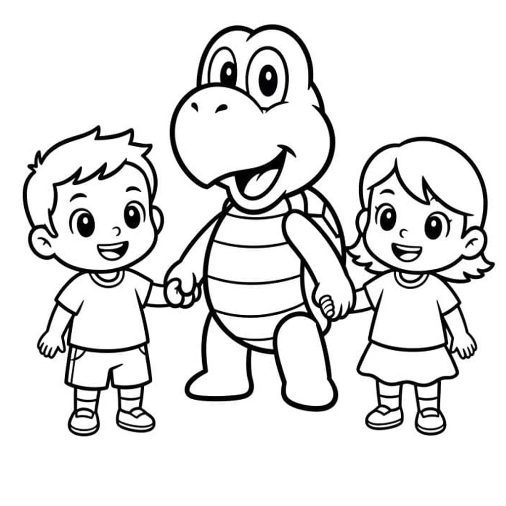 Ücretsiz Koopa Troopa Çizim Boyama Sayfası