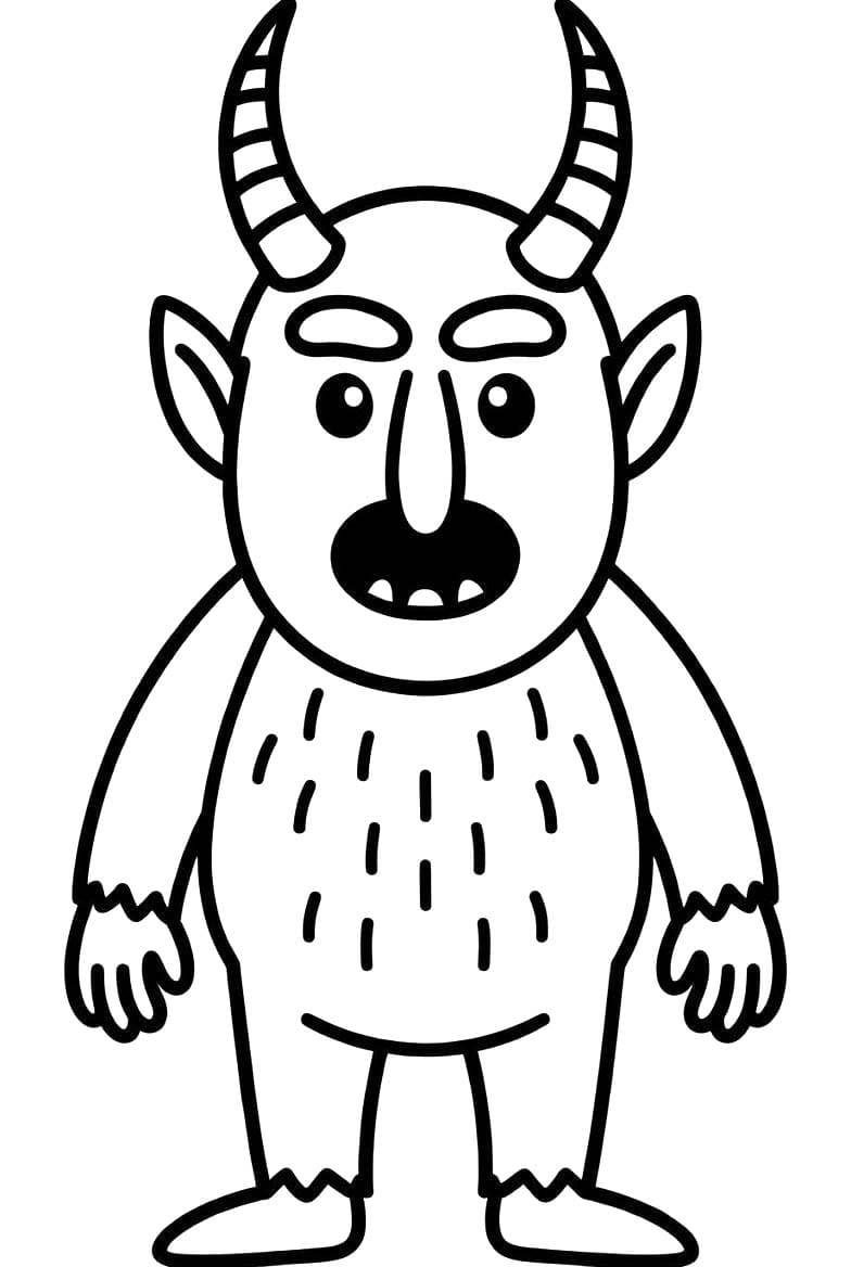 Ücretsiz Krampus Boyama Sayfası