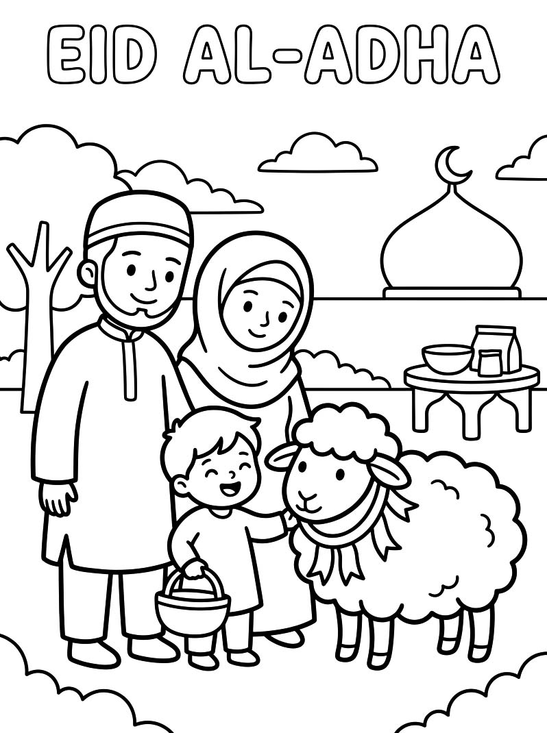 Ücretsiz Kurban Bayramı Boyama Sayfası