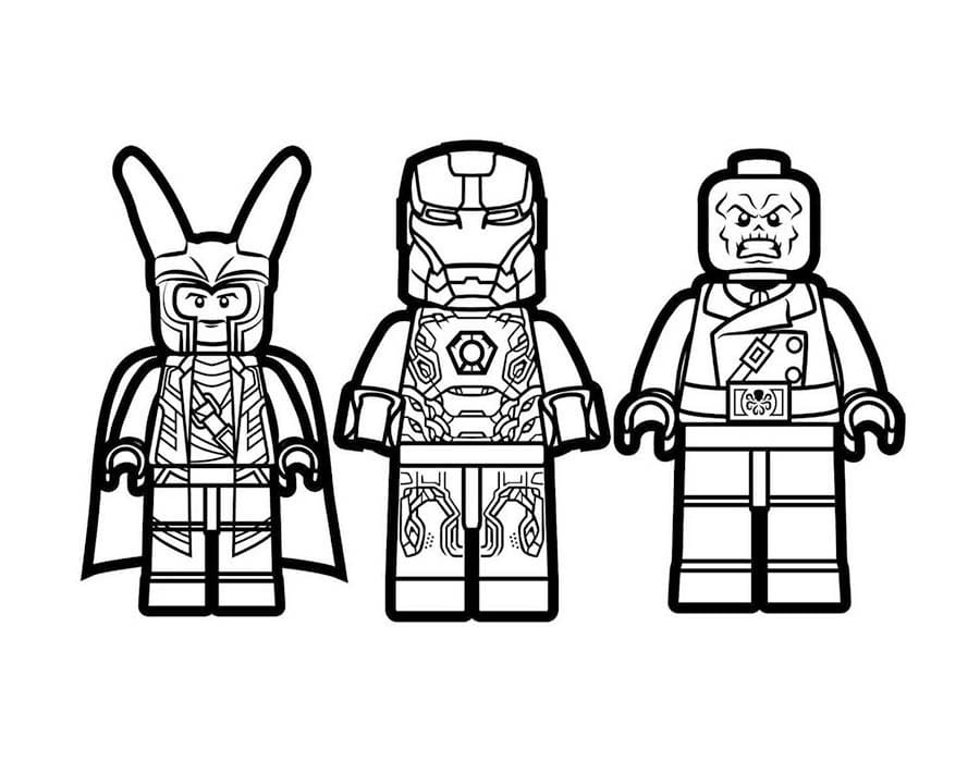 Ücretsiz Lego Avengers Çizim Boyama Sayfası