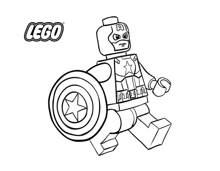 Ücretsiz Lego Avengers resim Boyama Sayfası