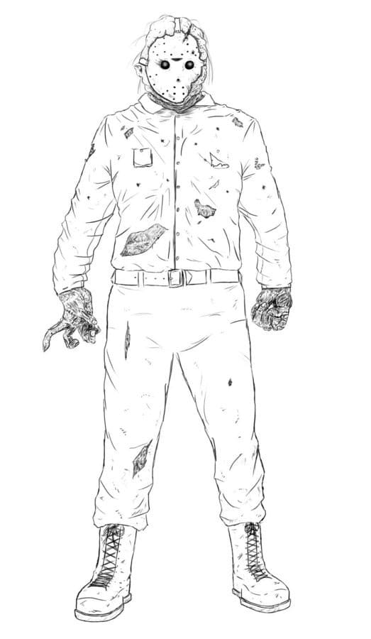 Ücretsiz Michael Myers resim Boyama Sayfası