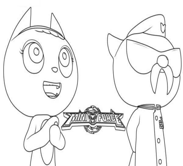 Ücretsiz Miniforce resim Boyama Sayfası