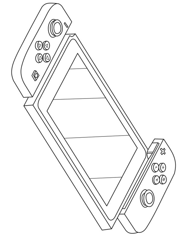 Ücretsiz Nintendo Switch resim Boyama Sayfası