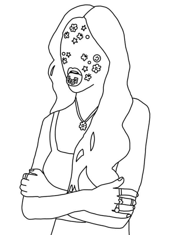 Ücretsiz Olivia Rodrigo Boyama Sayfası