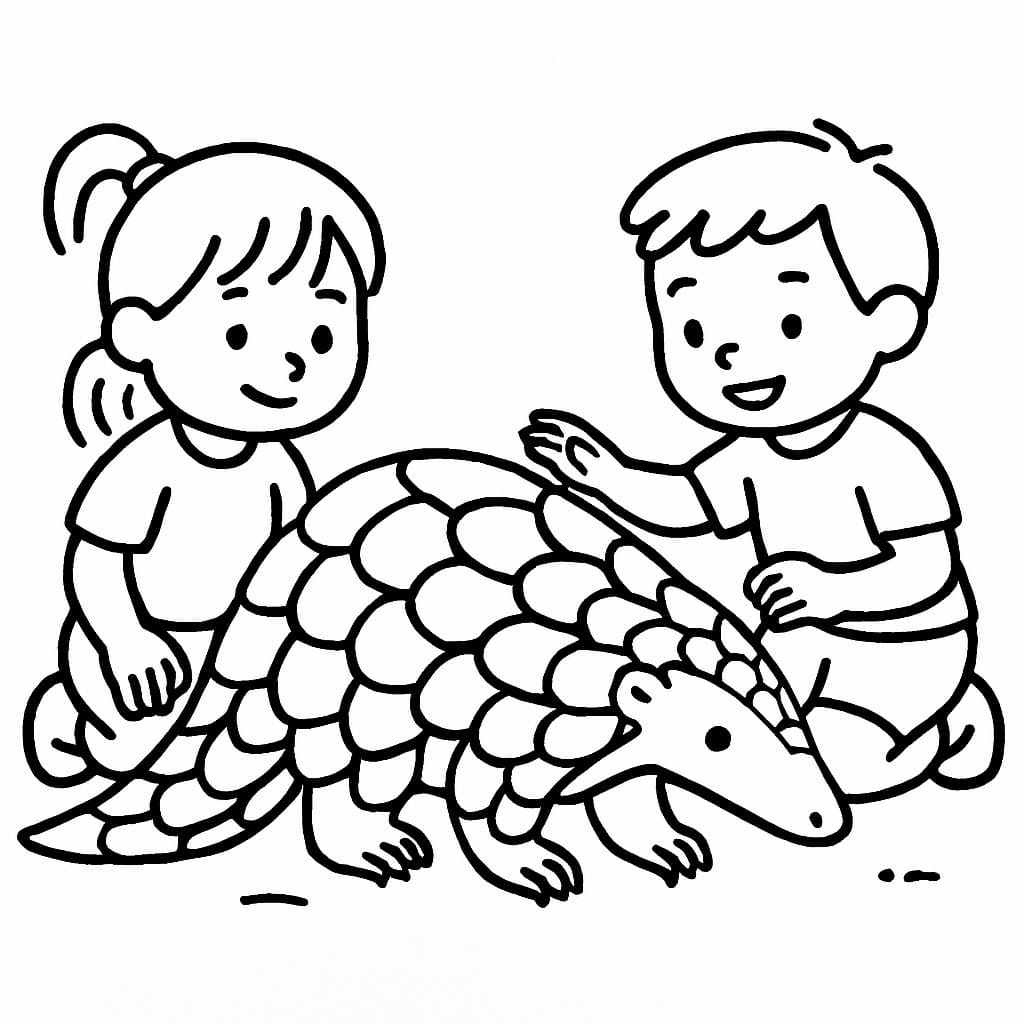 Ücretsiz Pangolin resim Boyama Sayfası